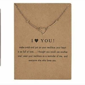 Gold "I ❤ You!" Heart Pendant Necklace